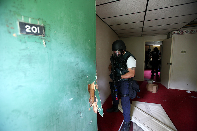 "County police Quick Response Team trains at Meade" by Fort George G. Meade is licensed under CC BY 2.0.